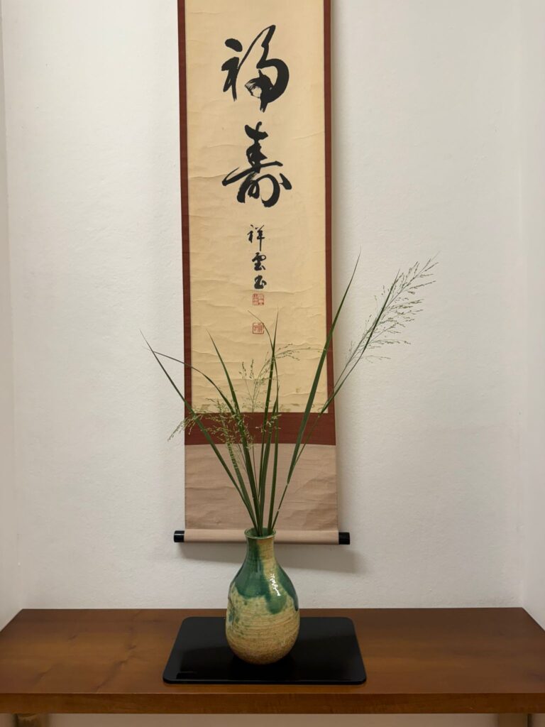kakemono, ikebana